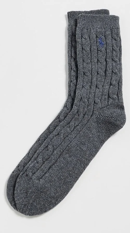 polo ralph lauren cable knit socks