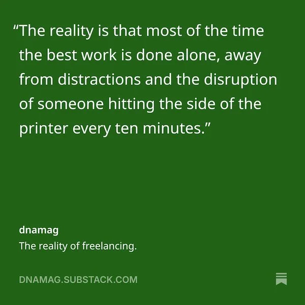 The reality of freelancing by Dear City Girl on Substack