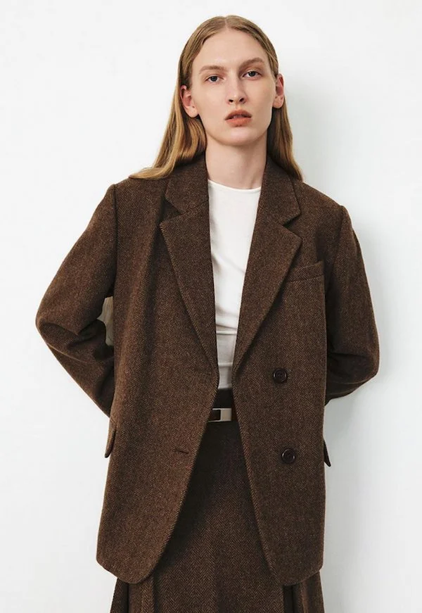Mohan herringbone blazer