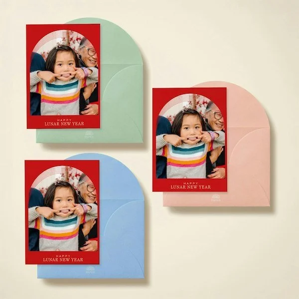 Papier lunar new year photo cards