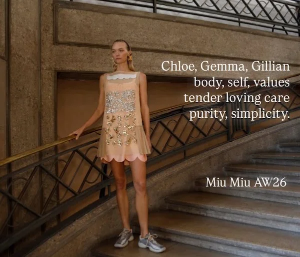 Gemma Ward at Miu Miu Fall 2026