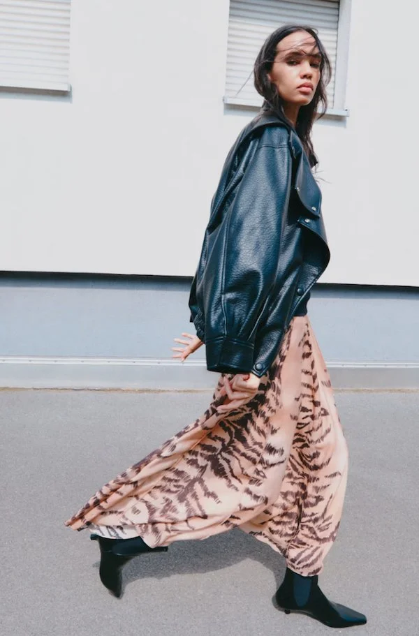 M&S animal print skirt