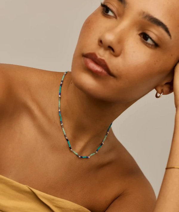 Missoma beaded gemstone choker necklace