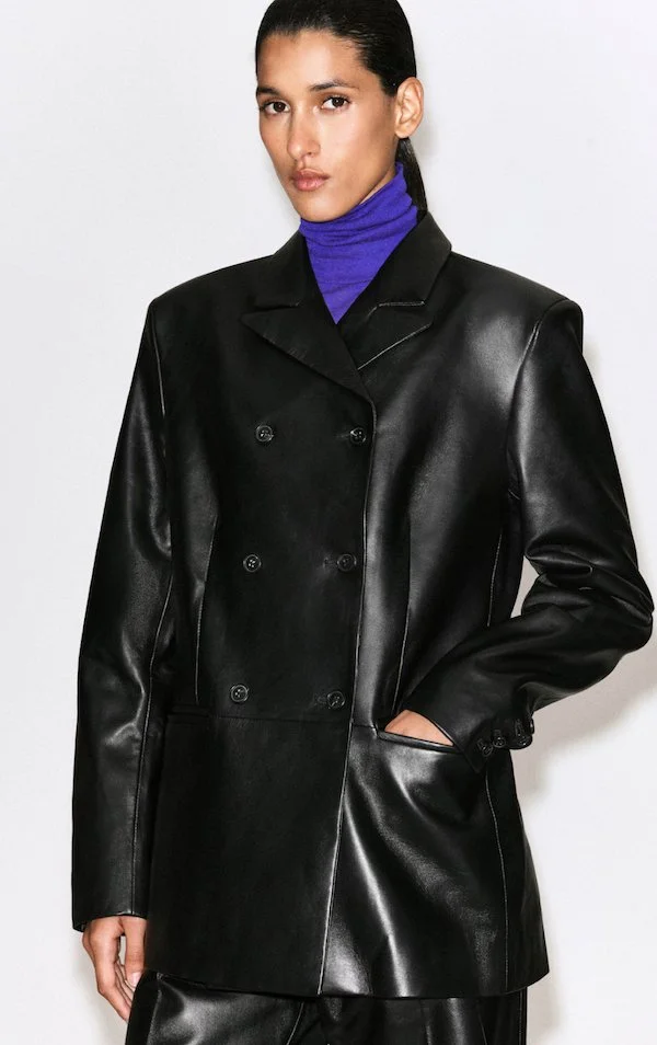 Cos leather blazer