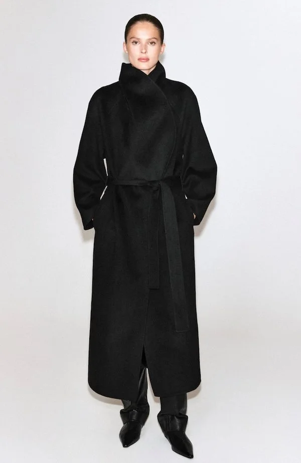 Cos wool funnel neck coat