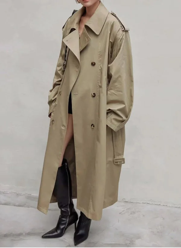Pixie Market oversized padded trench coat