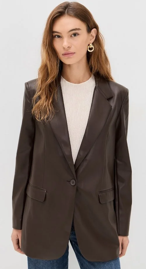 Susana Monaco faux leather jacket