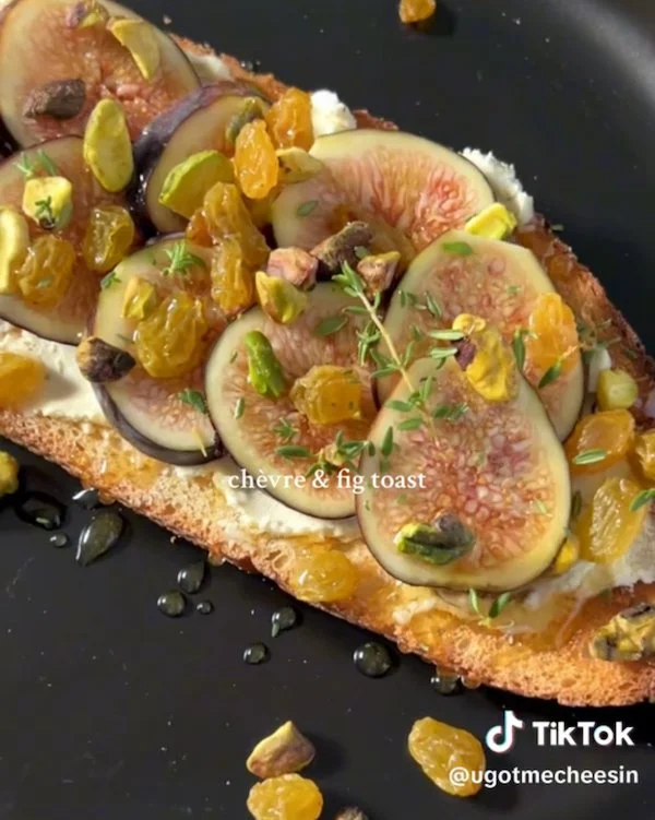 chevre + fig toast recipe