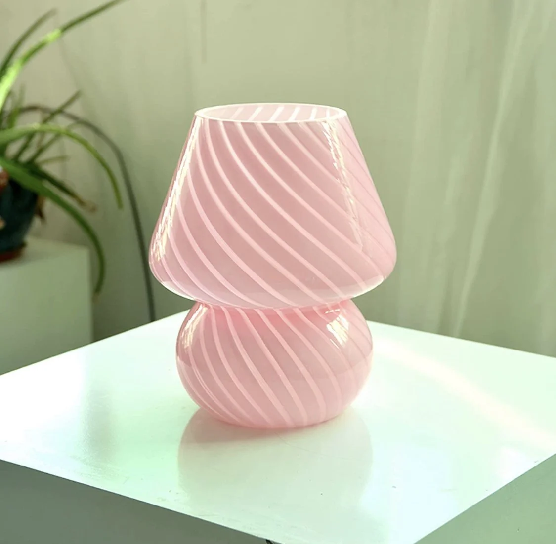 Pink mushroom lamp