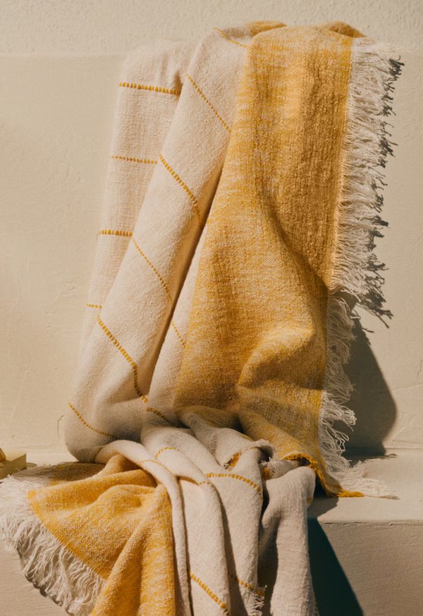 H&M linen throw blanket