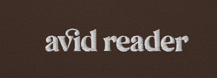 avid reader embroidered sweatshirt