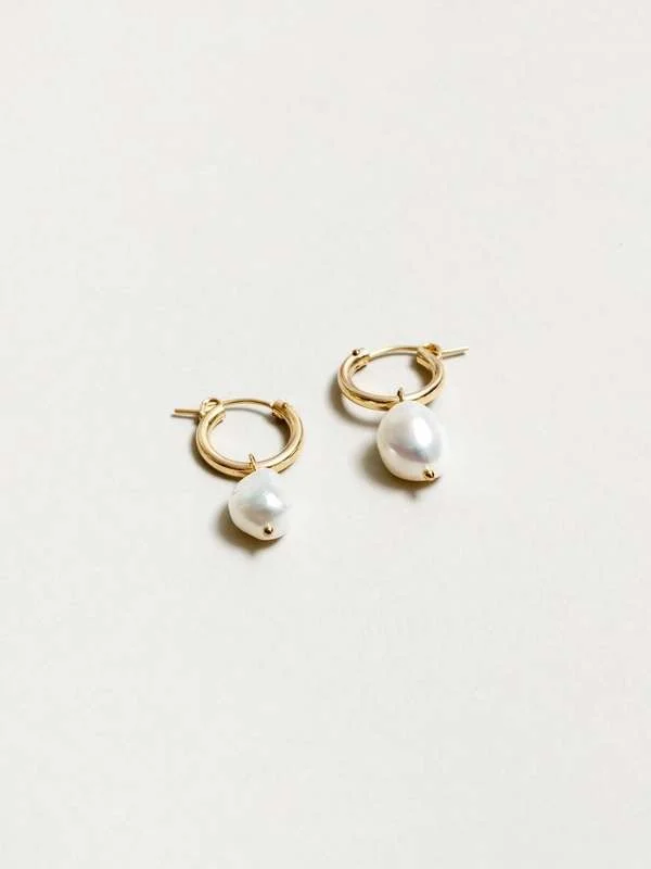Wolf Circus pearl hoop earrings