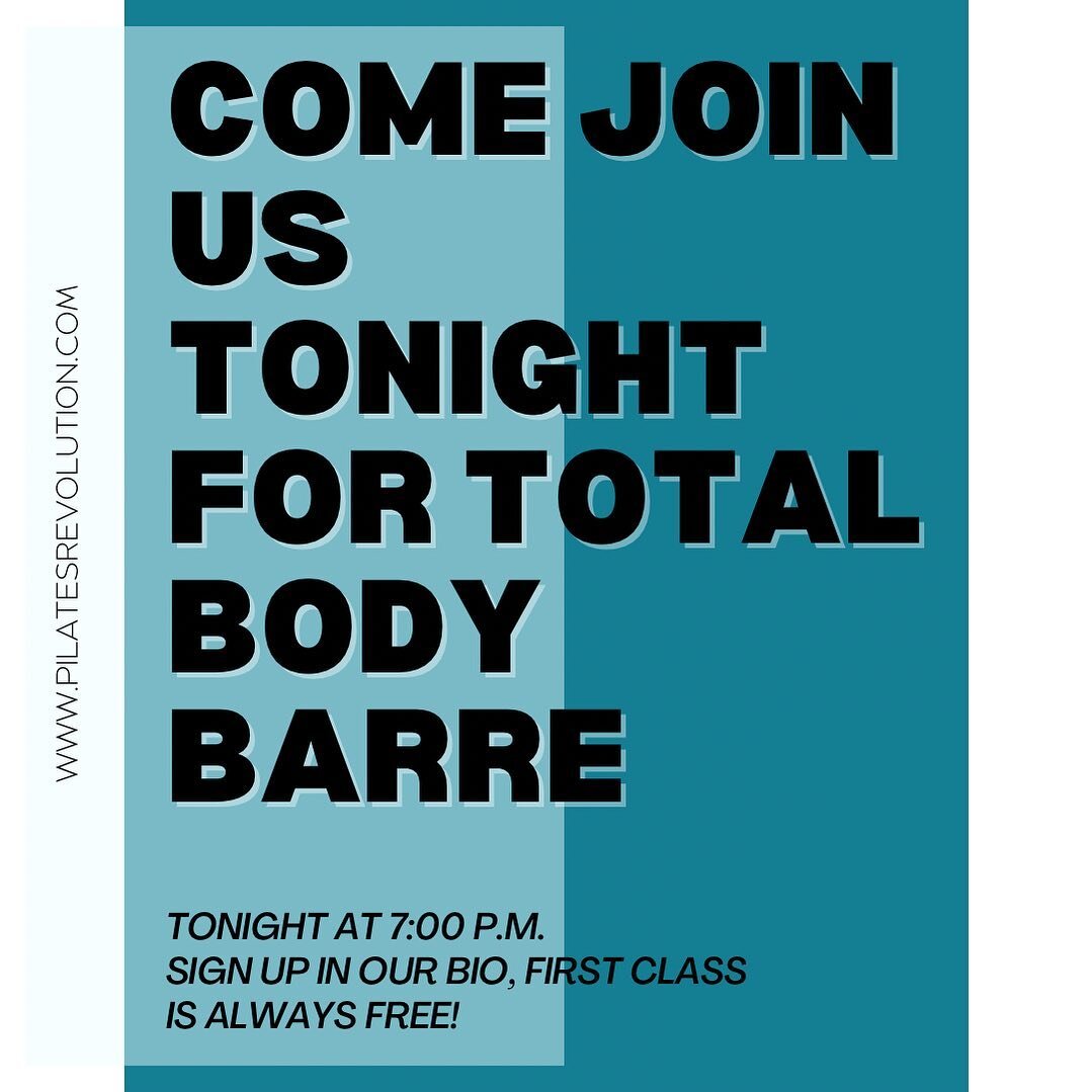 Come join us tonight at 7:00 for the Total Body Barre class!! 🤩 #draperutah #ﬁtness #barre #pilates #pilatesutah