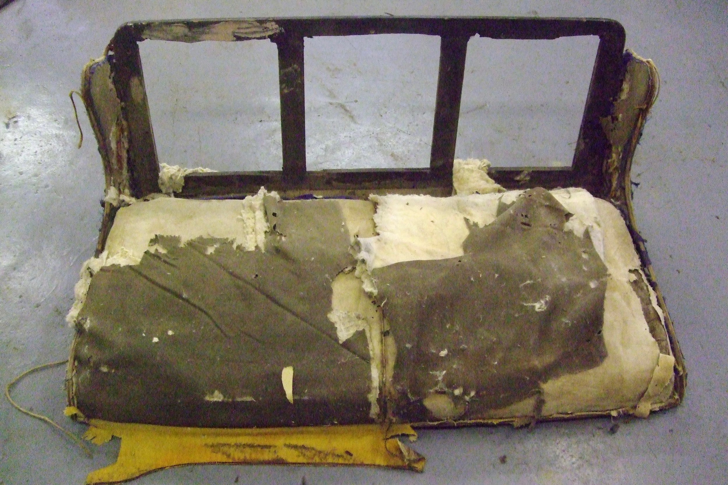 The remains of the original seat
