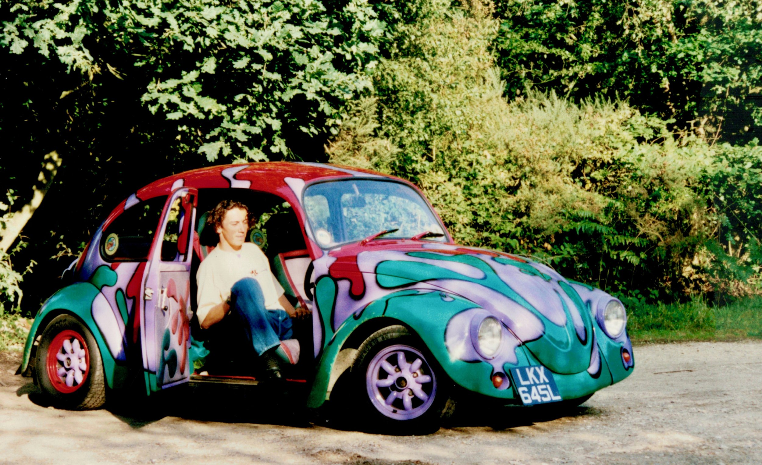 He missed the 60's so re-lived them in 1992, by building and painting this one himself!
