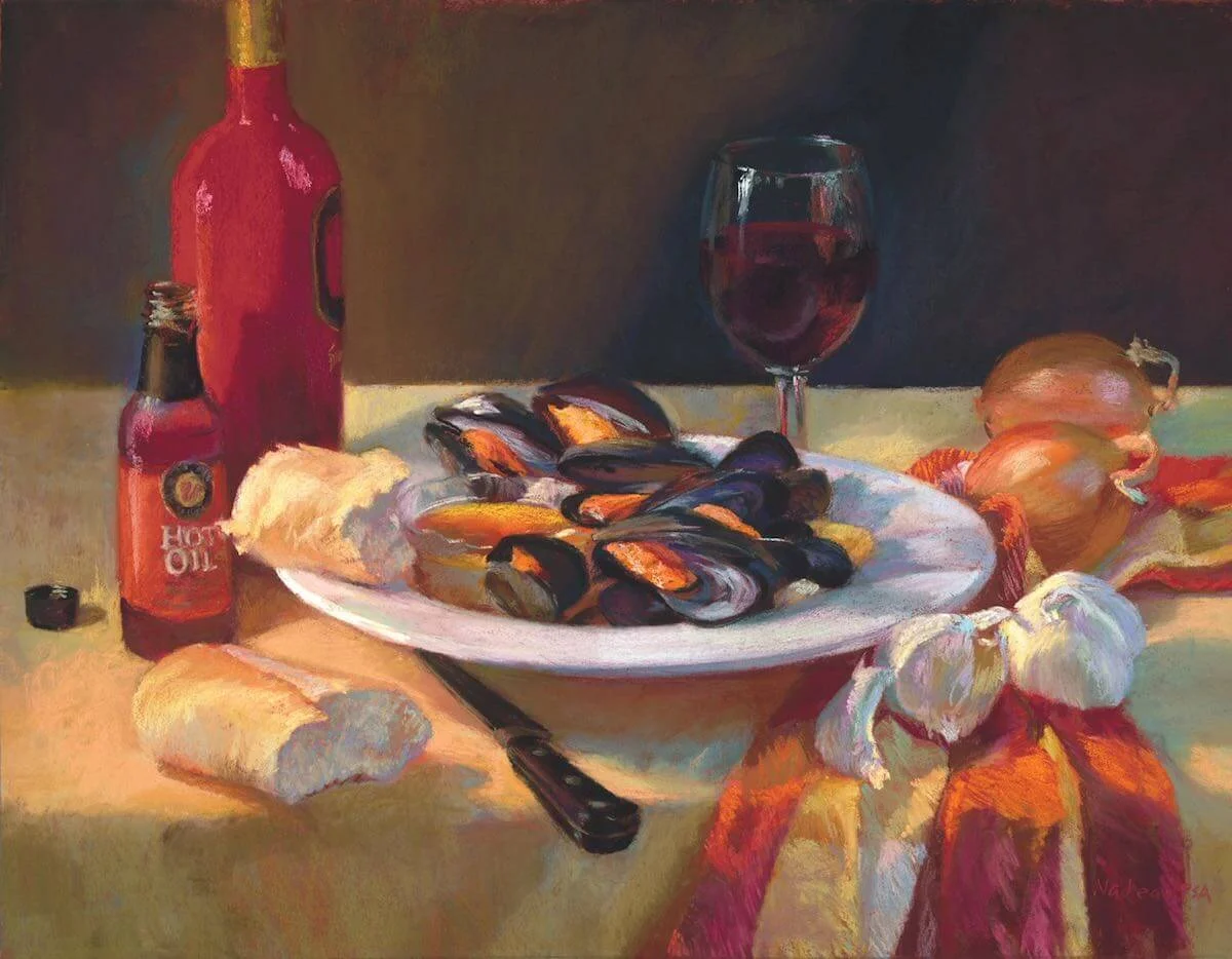Spicy Mussels,  14 x 18