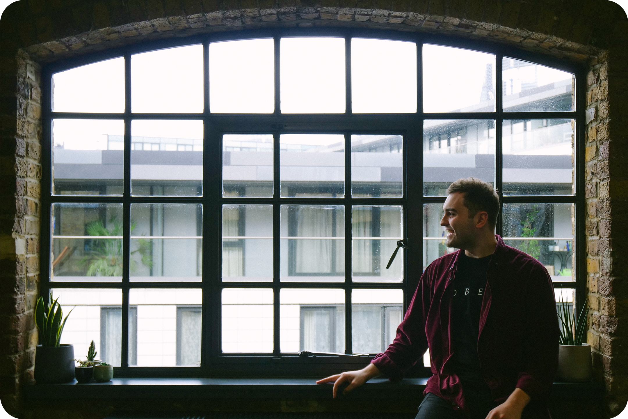 Archie enjoying the views from Vidsy HQ.