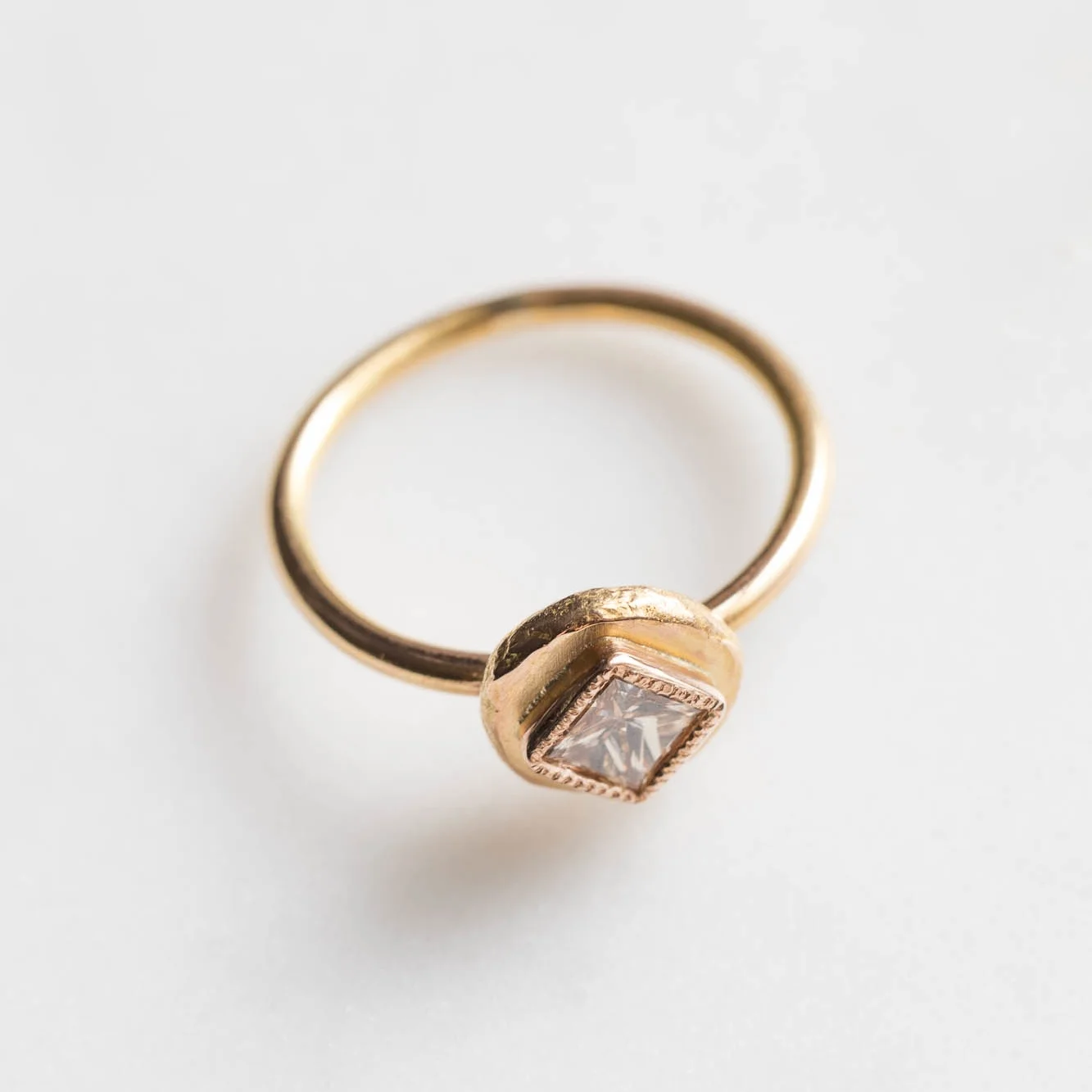 Lucius 18 Carat Gold Champagne Diamond Engagement Ring