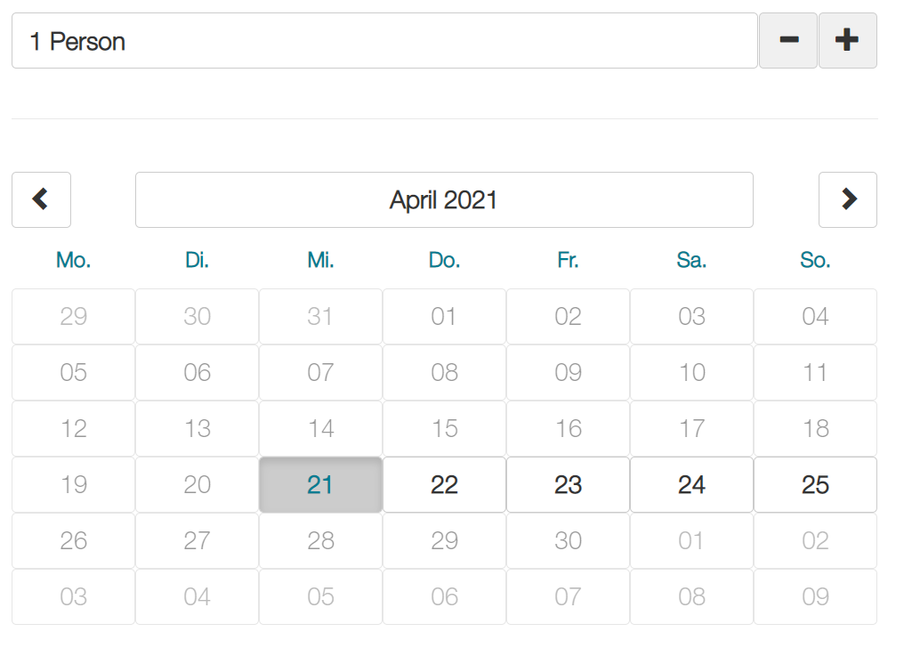 Update forAtable: Vorlaufzeit