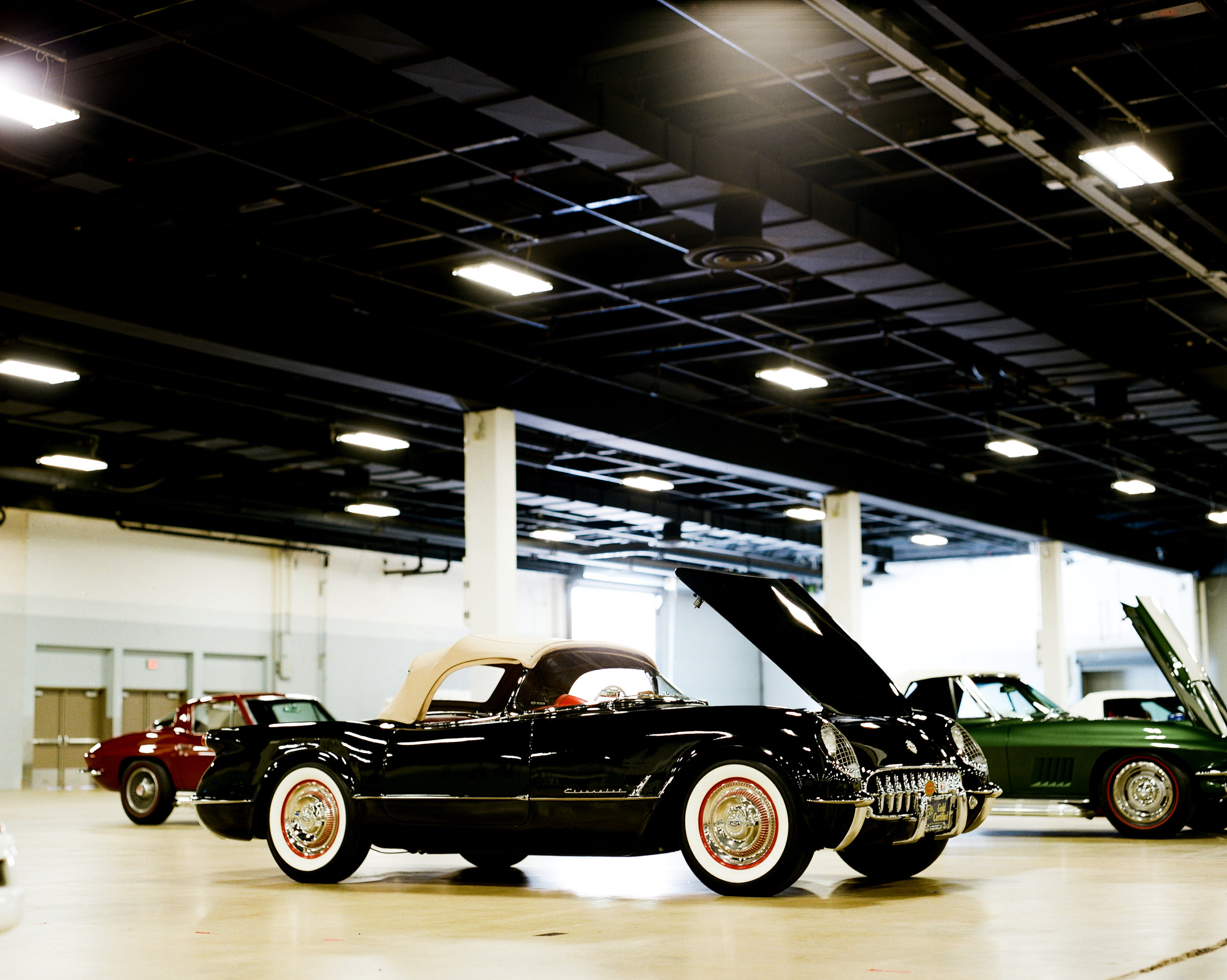 Black 1954 Corvette on Film