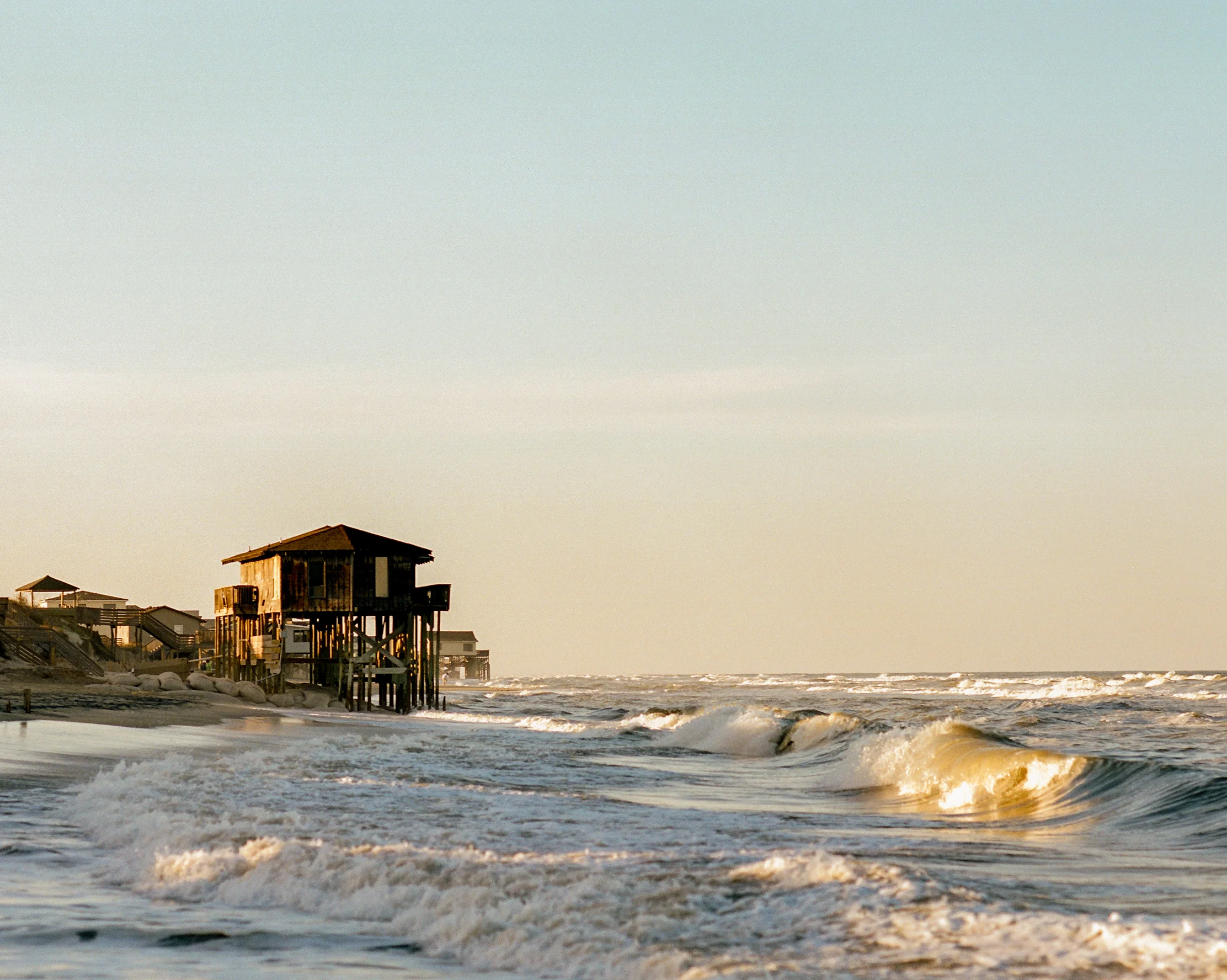 House Falling into Ocean on Film
