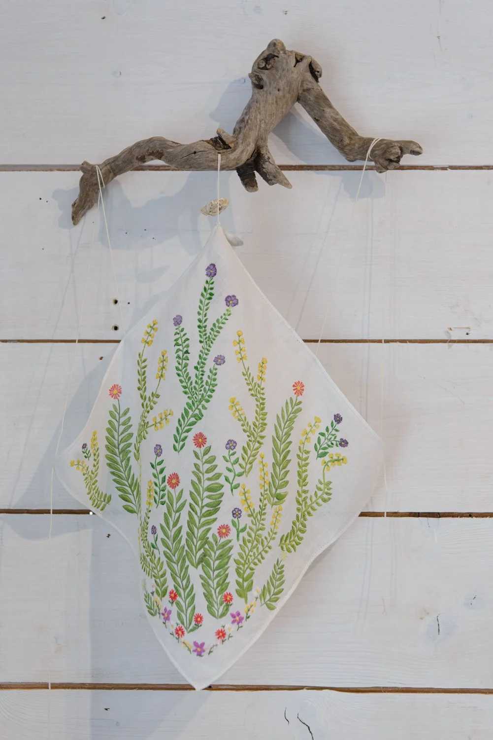 Her Hands Before; Still Growing (2026),
Watercolor on thrifted handkerchief,
10x10