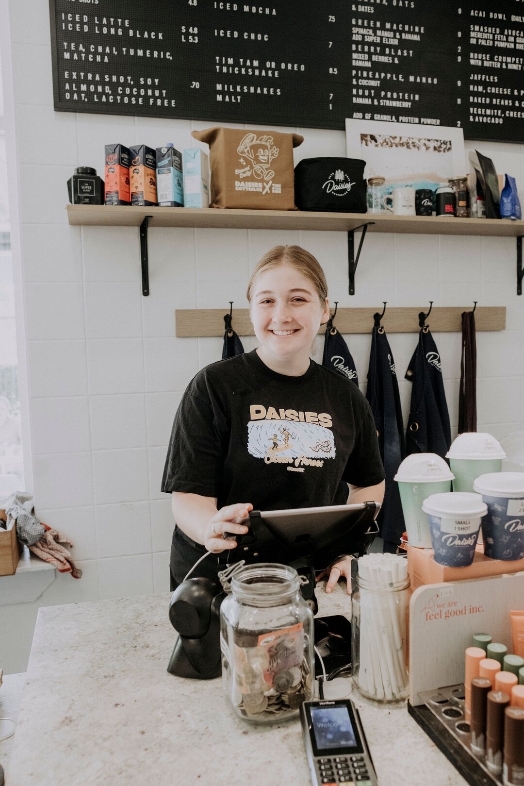 Meet Tayla.  Tayla is from the South West and moved up to Perth to study Speech Pathology. Her favourite Daisies combo is an oat flat white with honey and a sausi roll. When not at Daisies, you&rsquo;ll find her at the beach or with a spicy marg in h