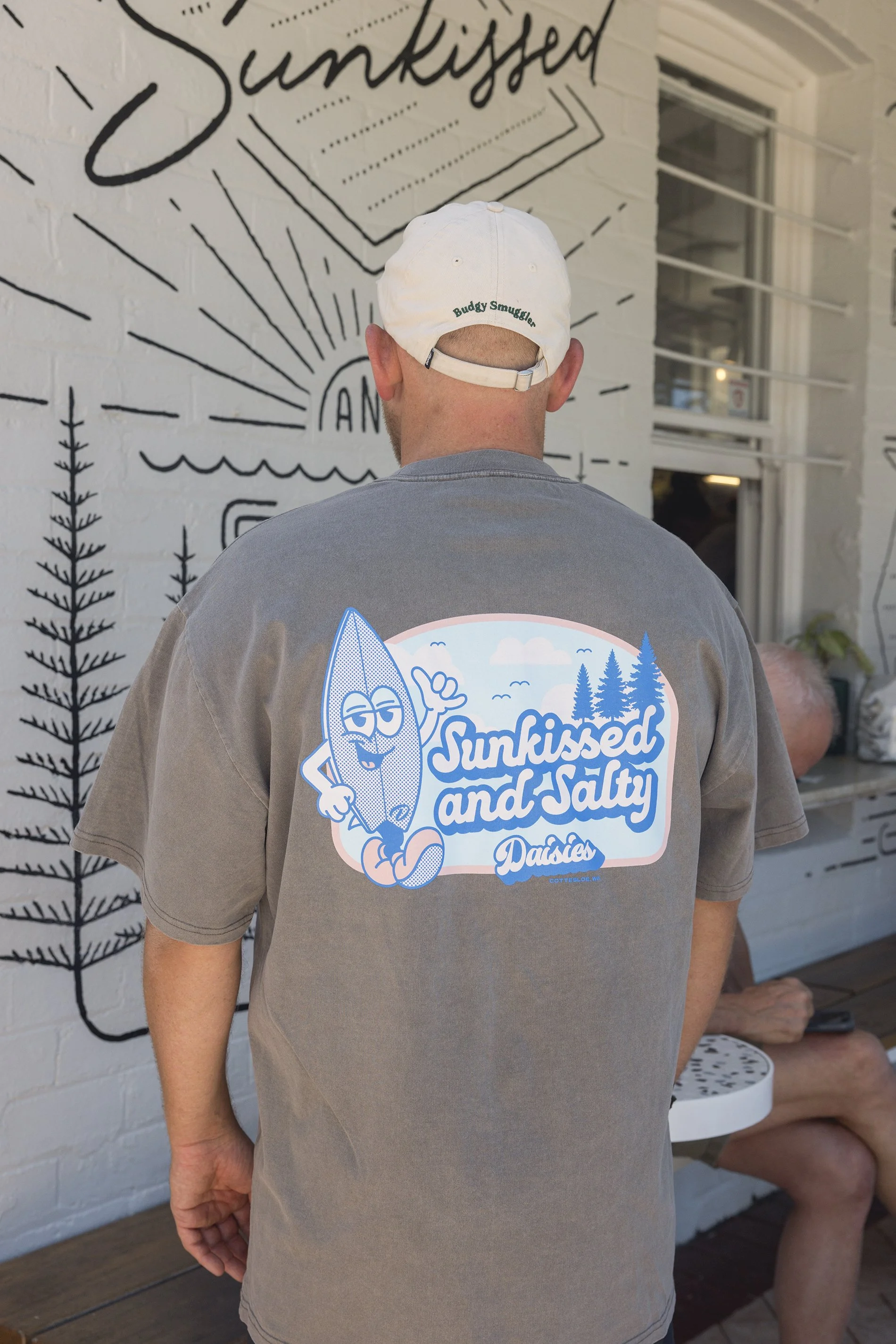Faded Grey T-shirt Sunkissed & Salty