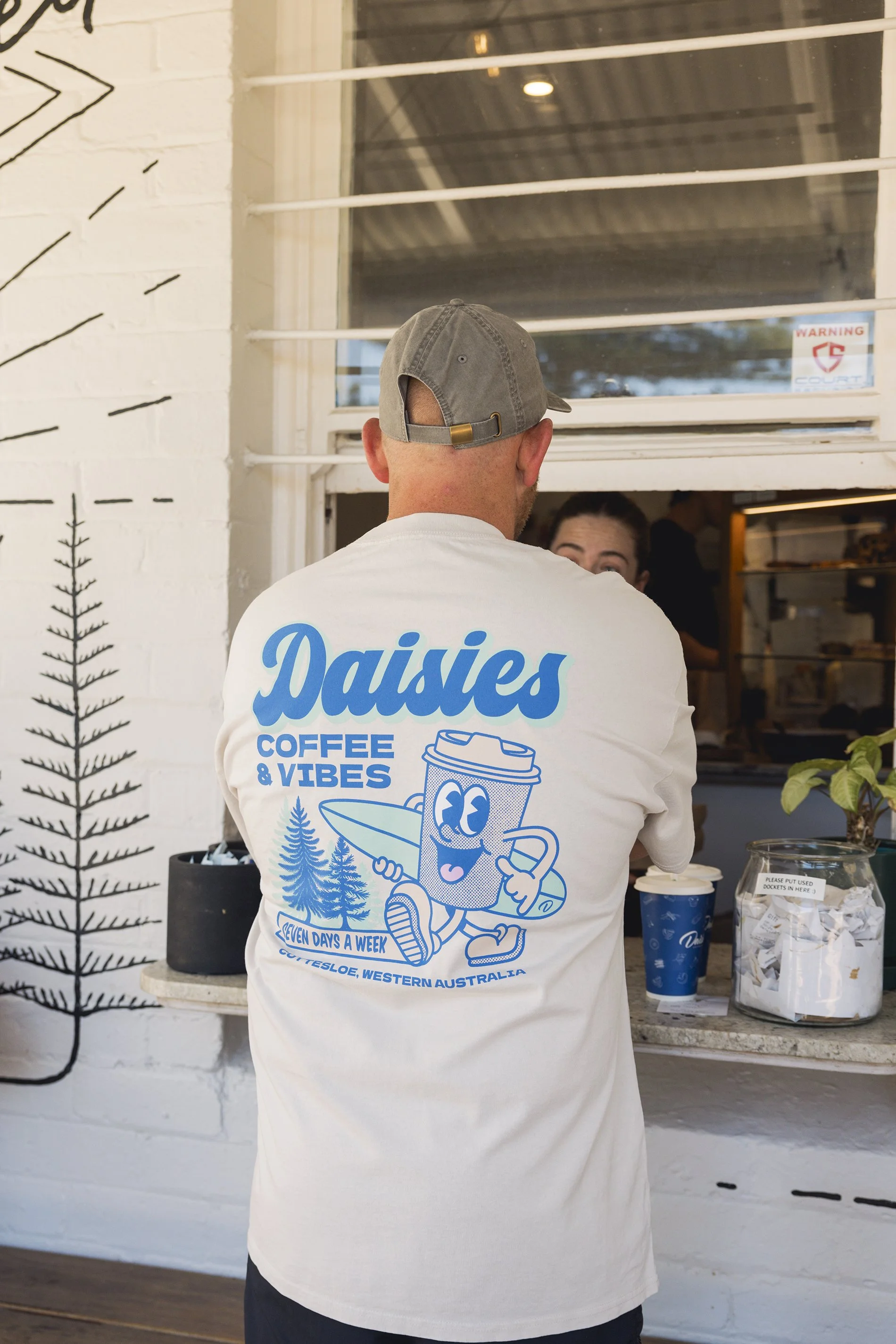 Faded Bone T-Shirt Coffee Vibes