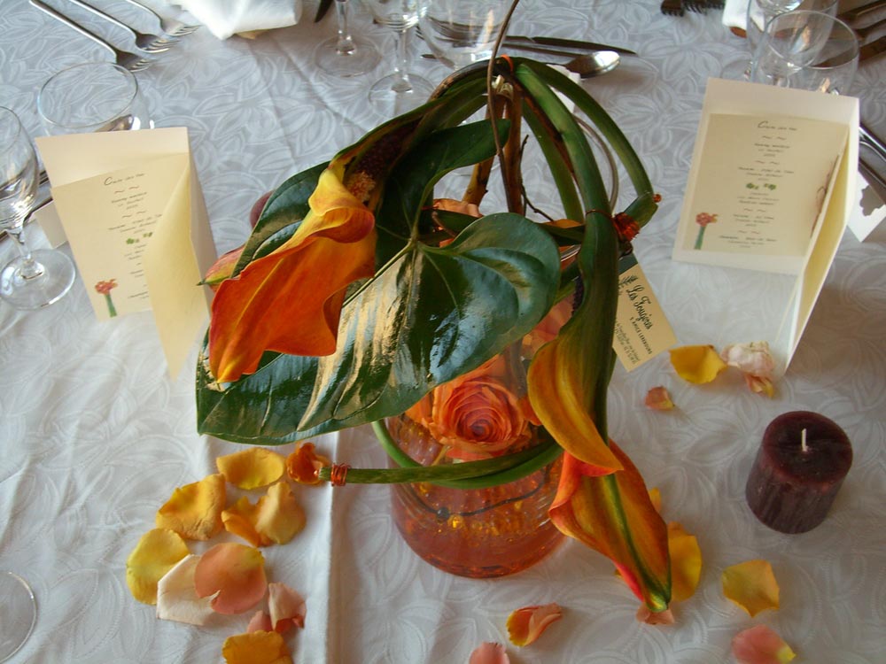 Décoration de table pour un mariage - Domaine de la Tour