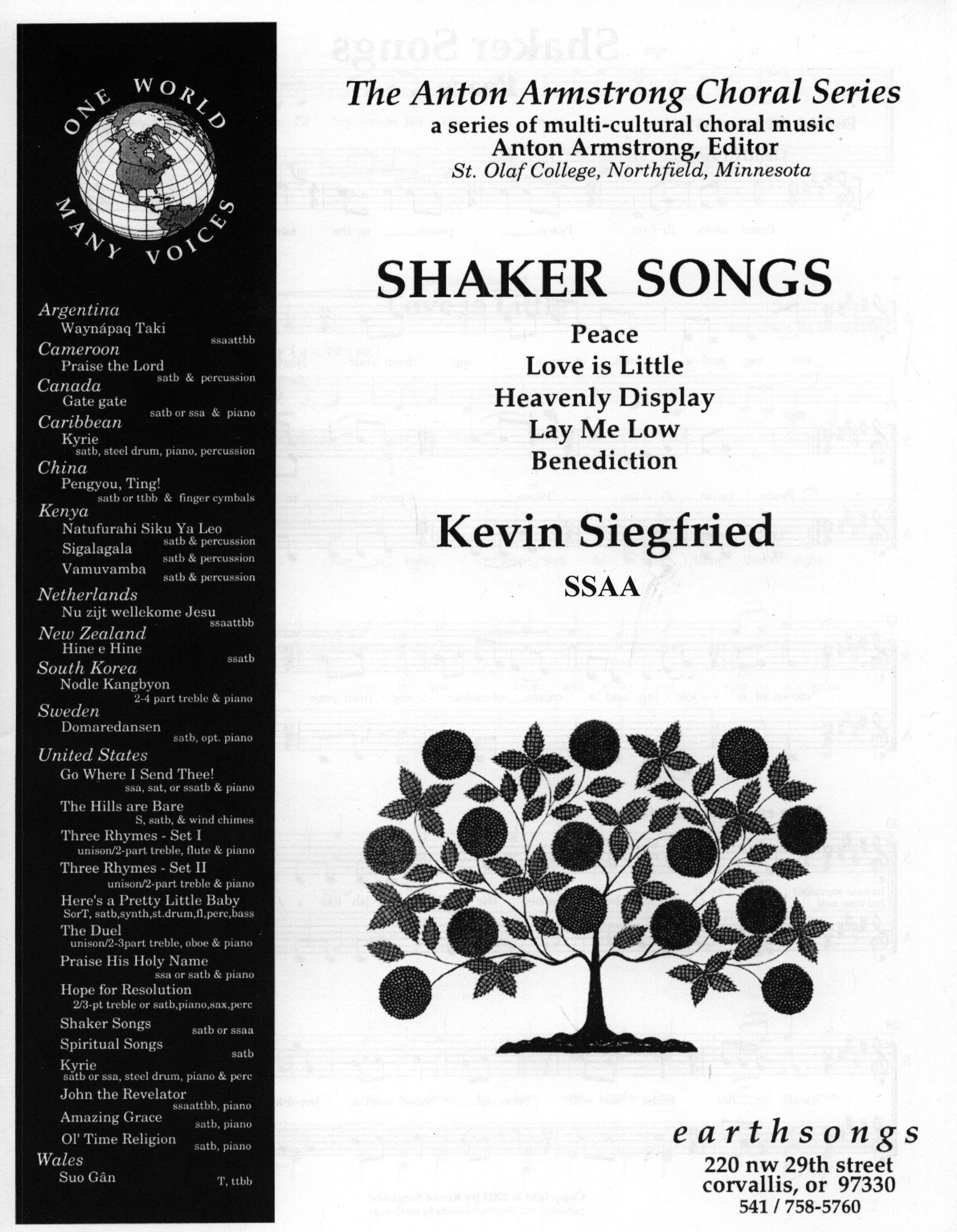 Shaker Songs SSAA