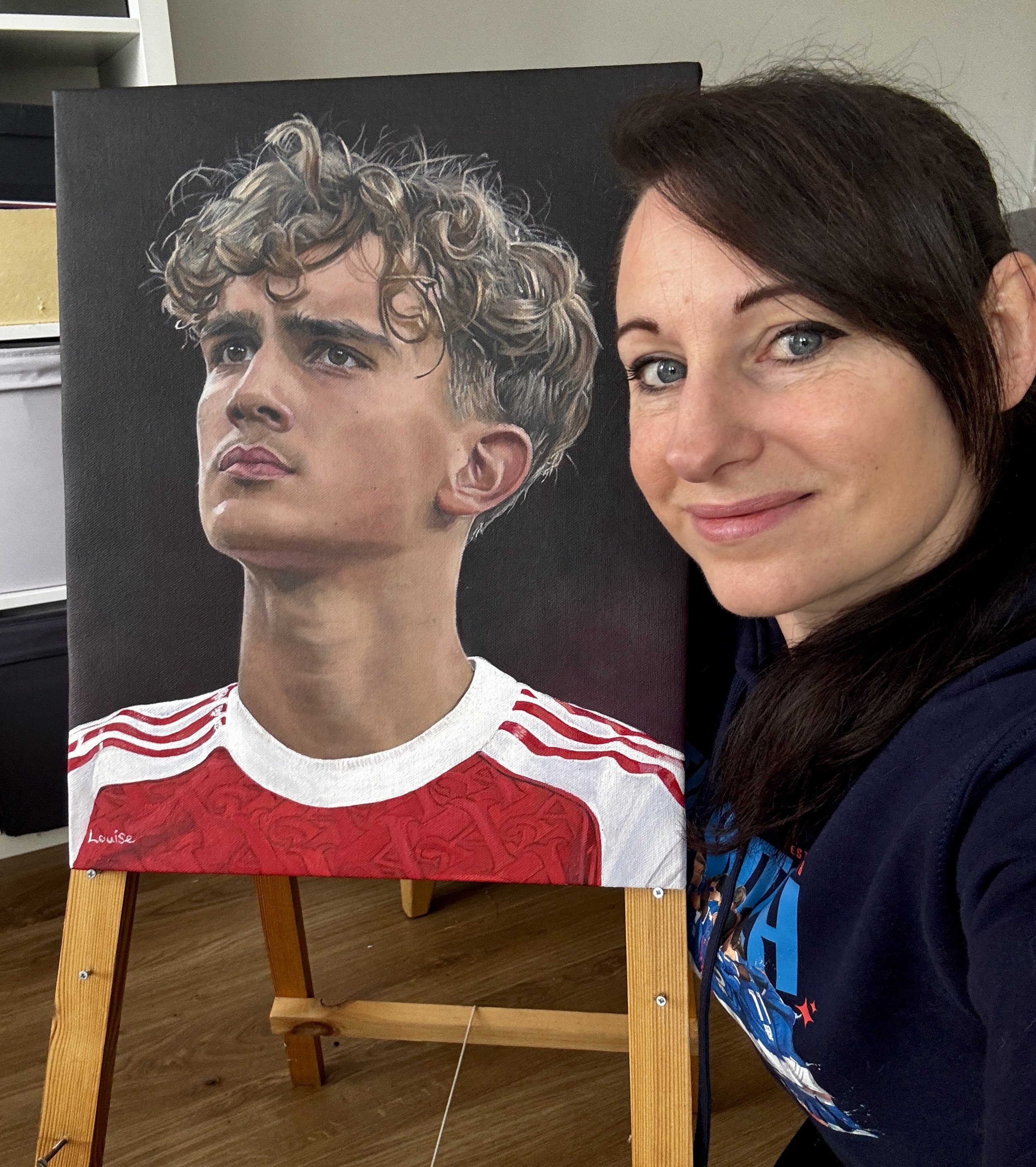 Max Dowman painting / Arsenal