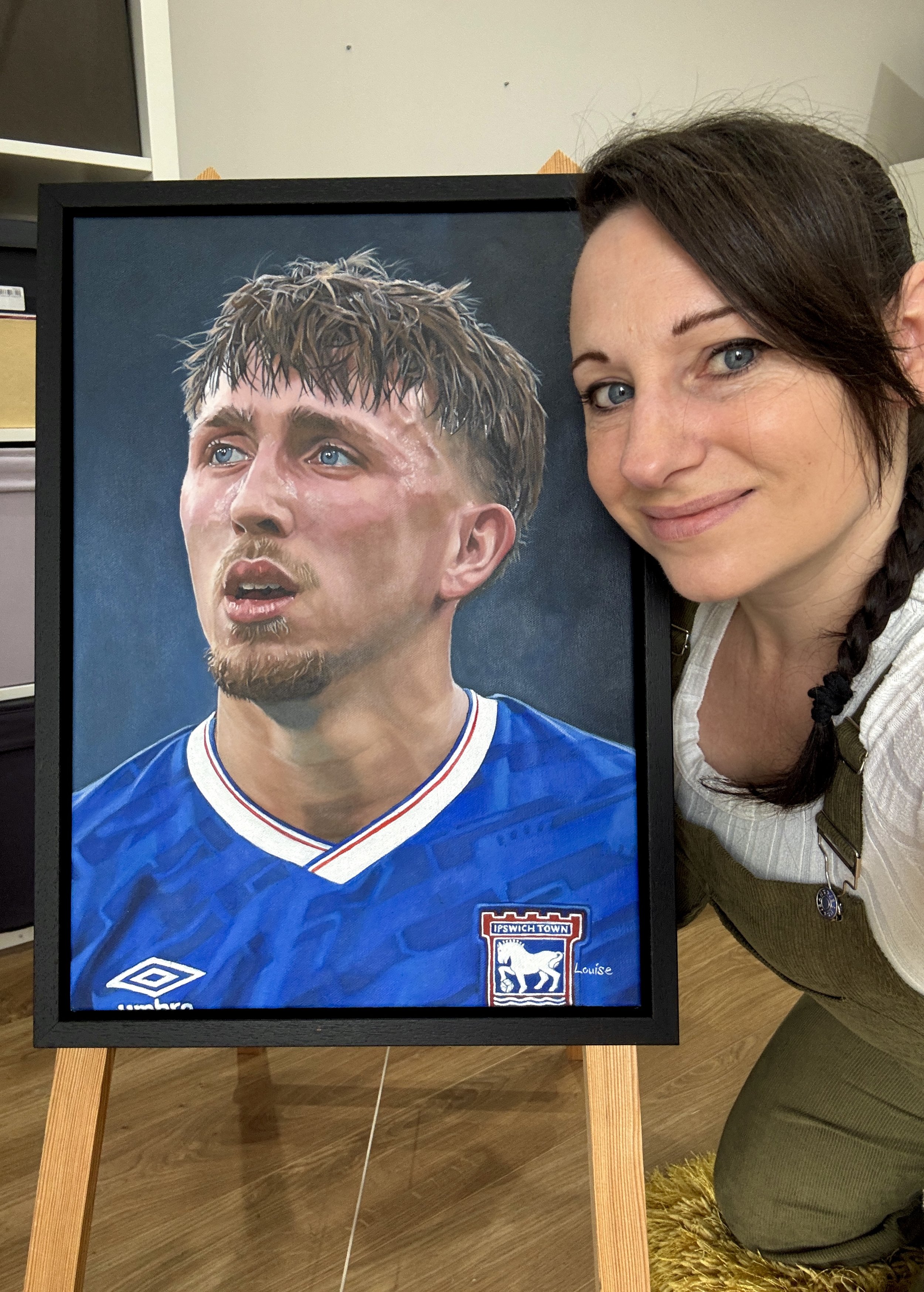  Acrylic on canvas painting capturing Dan Neil for the cover of the Birmingham programme. 