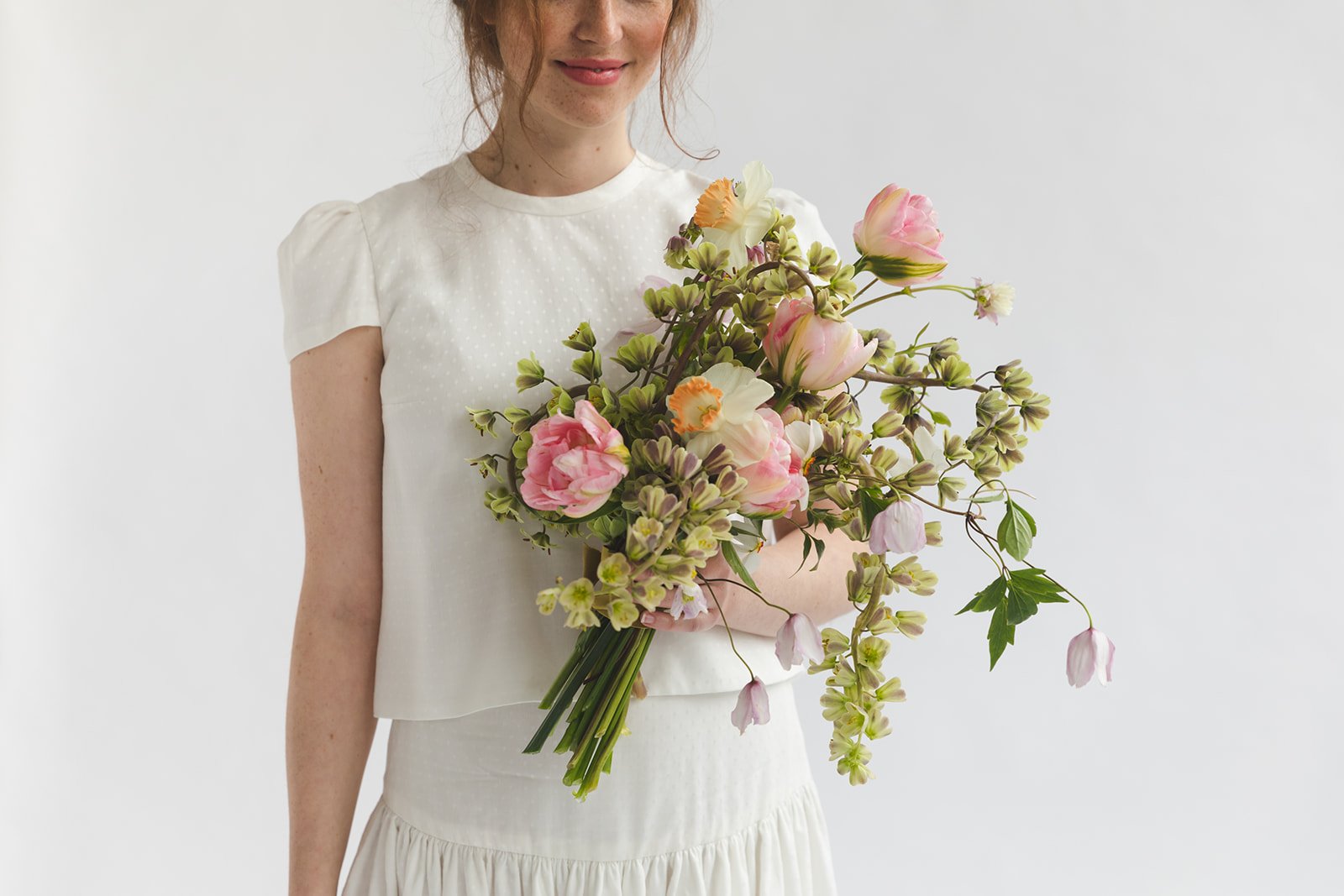 Raffi Sustainable Bridal Wear Little Seamtress. Flowers by Wildflower Florist Newcastle Ouseburn