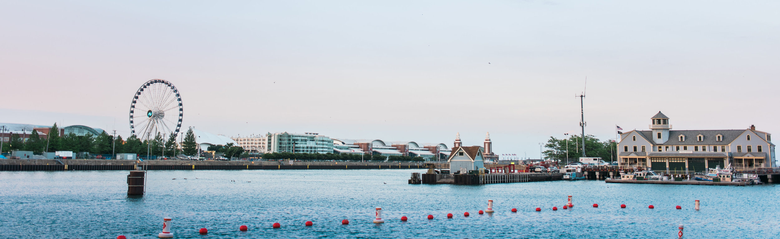 We didn't walk to Navy Pier on Thursday night, but got a great view of it from the shore.