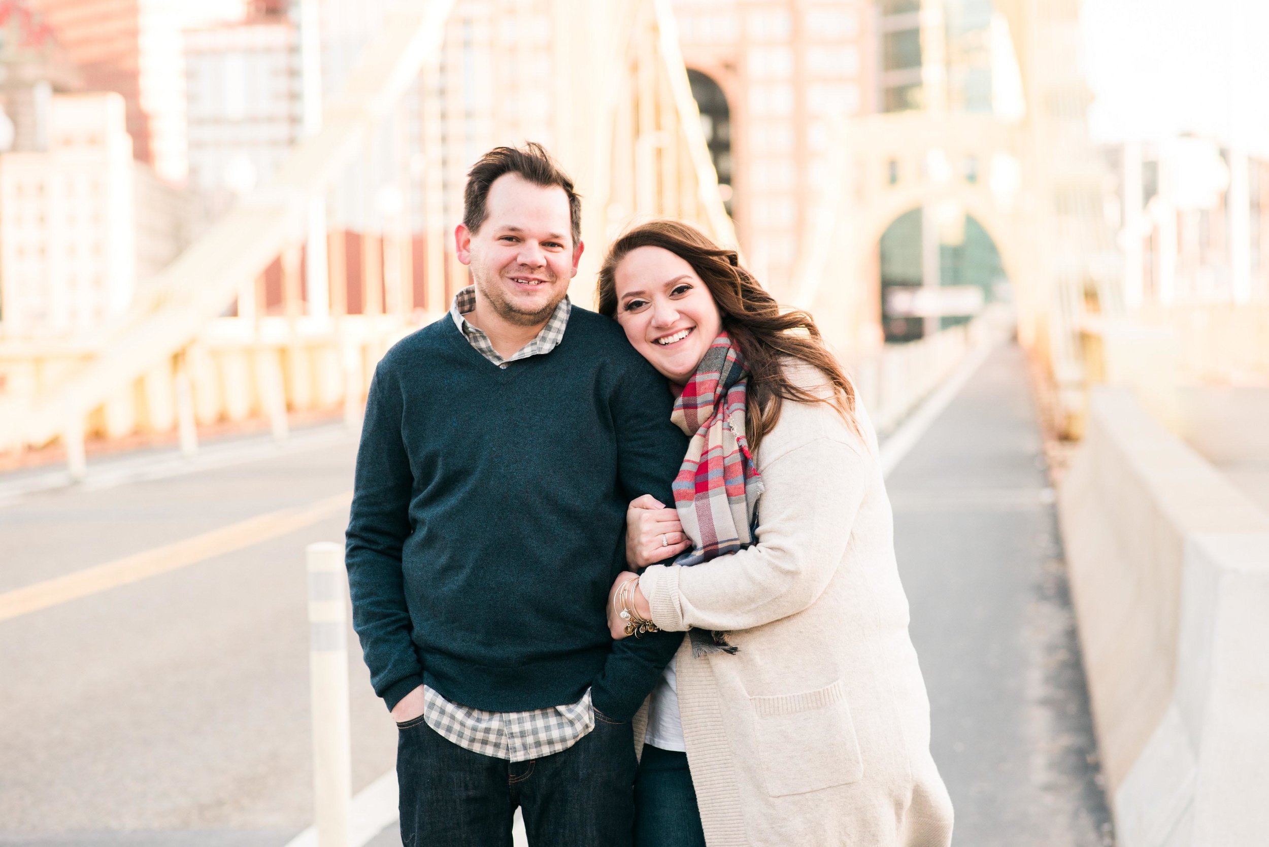pittsburgh wedding photographers, a downtown engagement