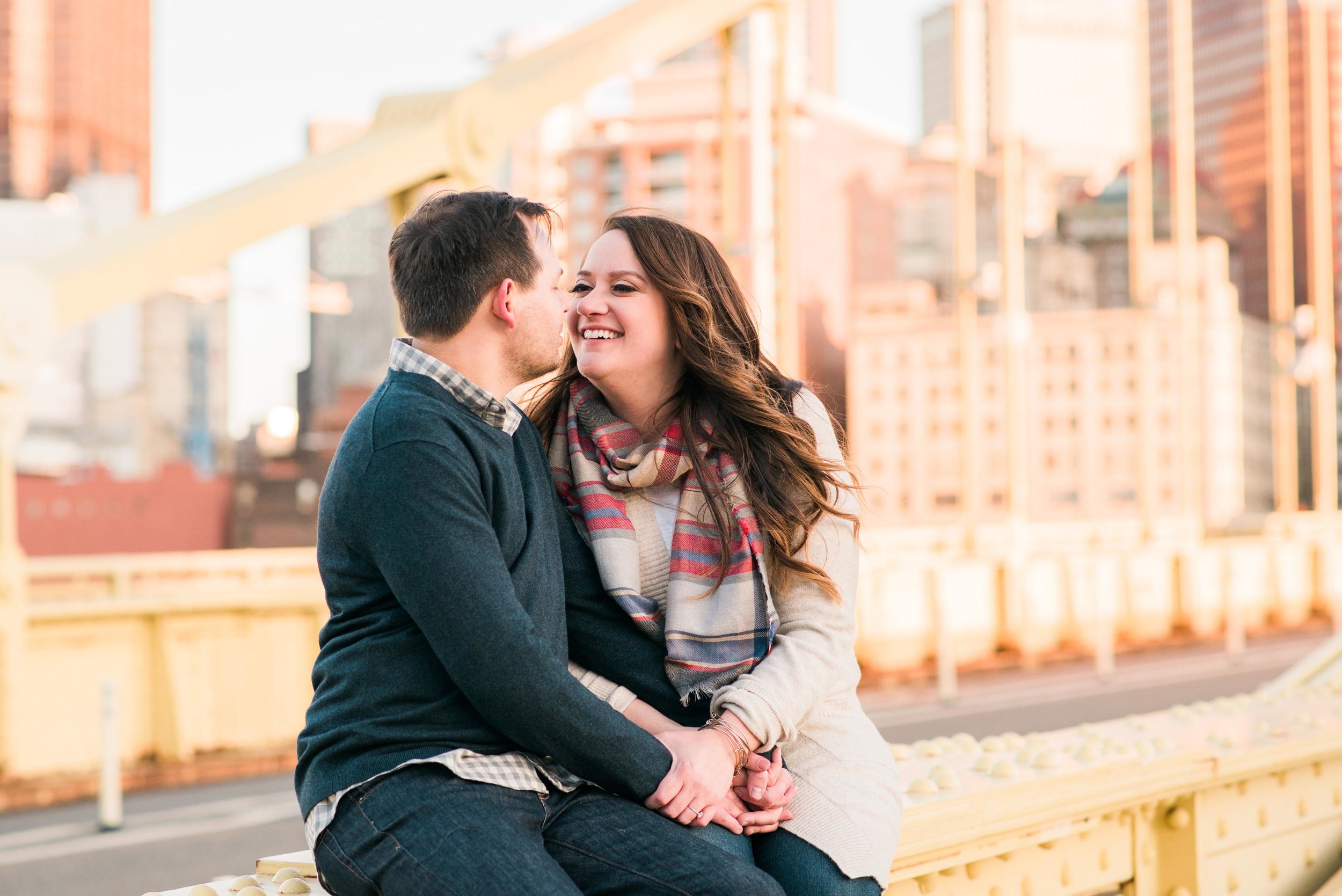 pittsburgh wedding photographers, a downtown engagement