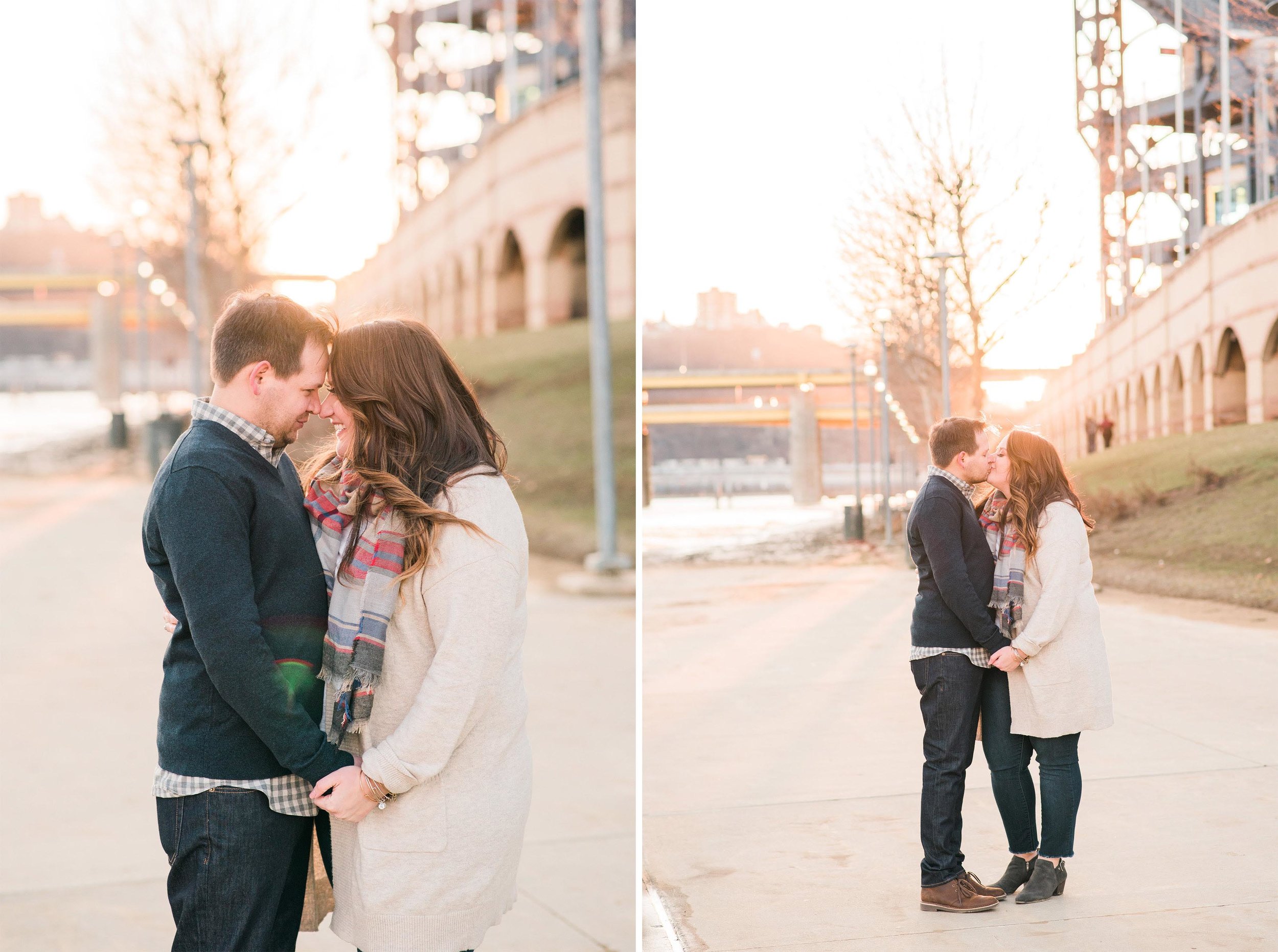 pittsburgh wedding photographers, a downtown engagement