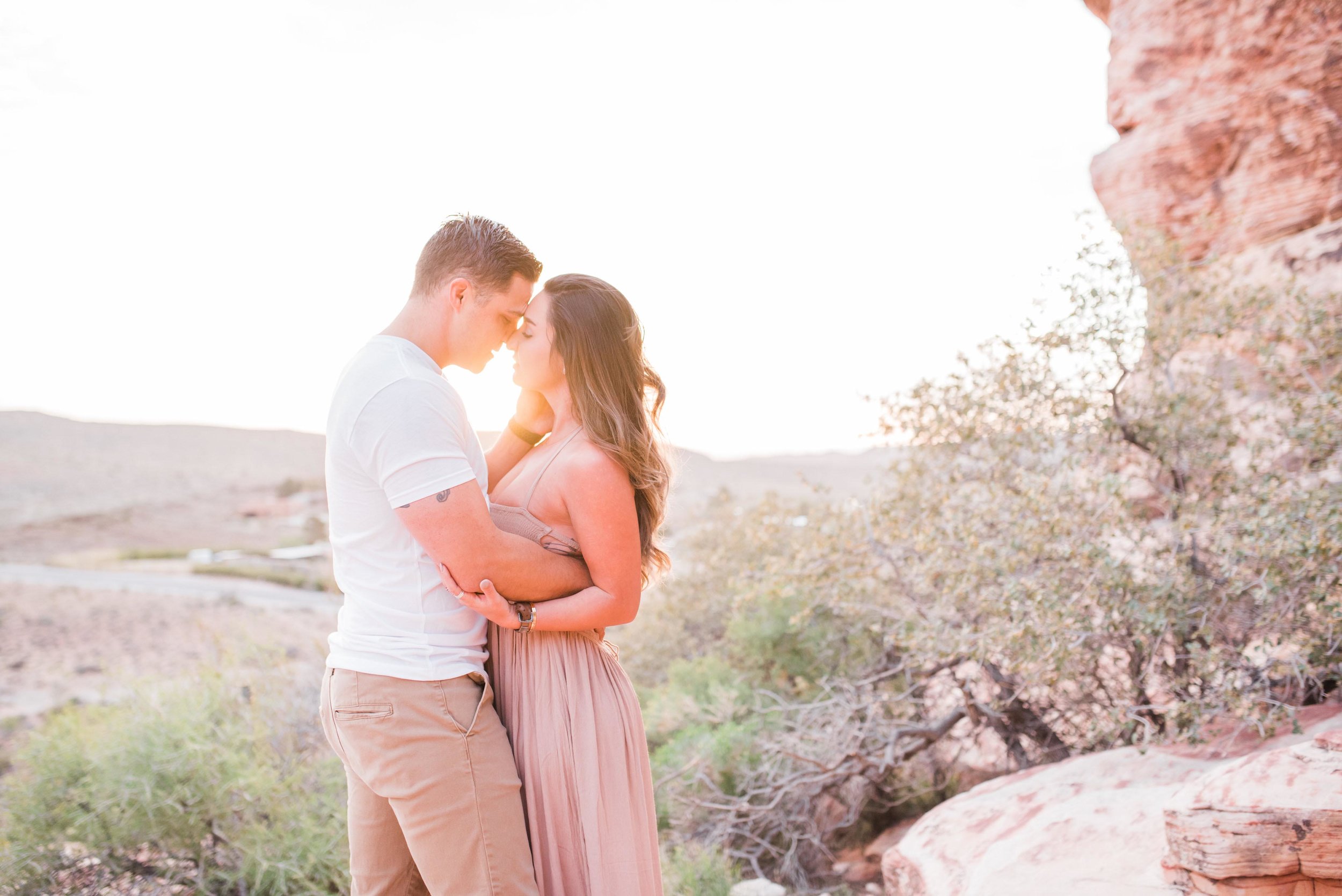 red rock canyon vegas engagement photos