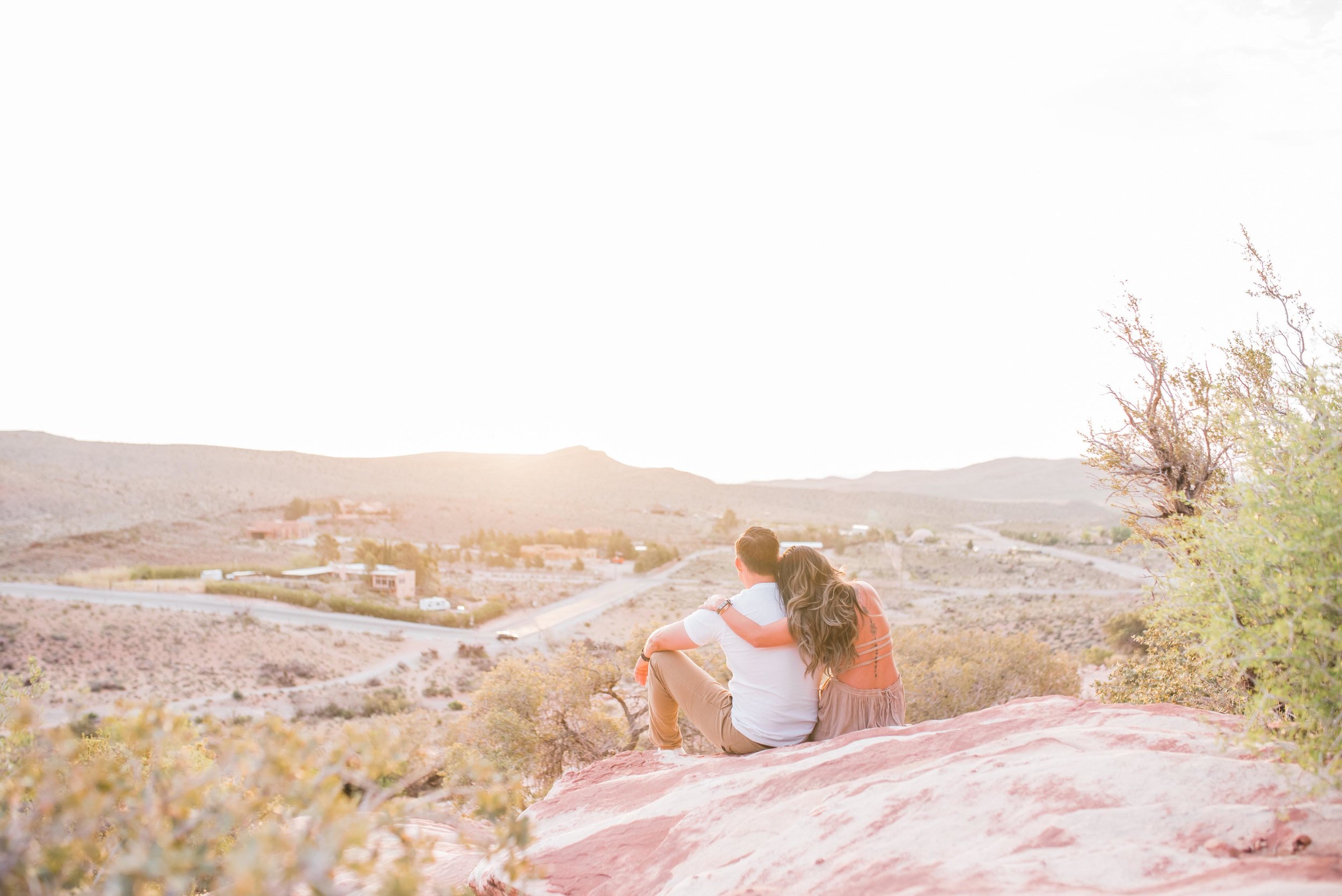 red rock canyon vegas engagement photos