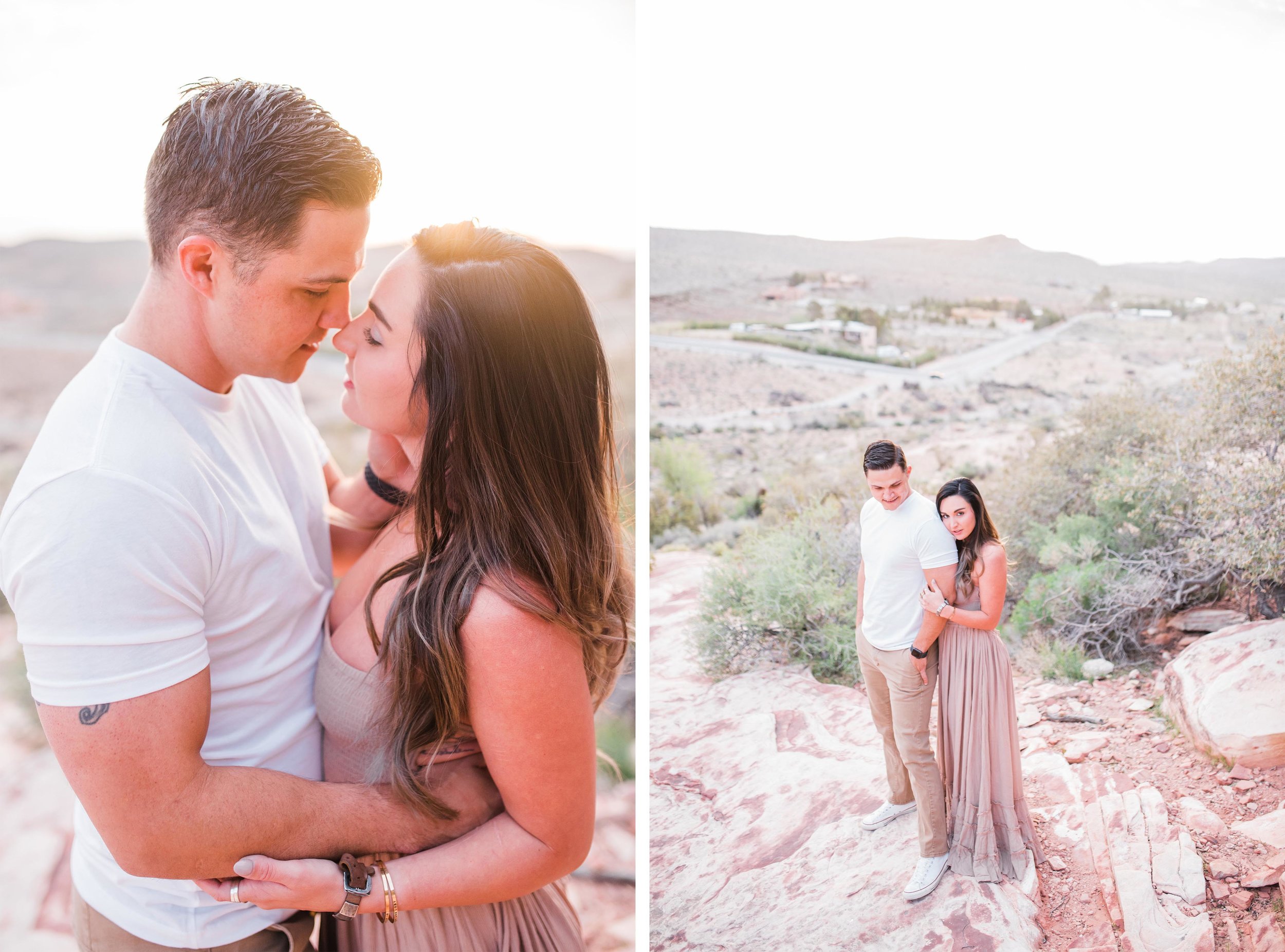 red rock canyon vegas engagement photos