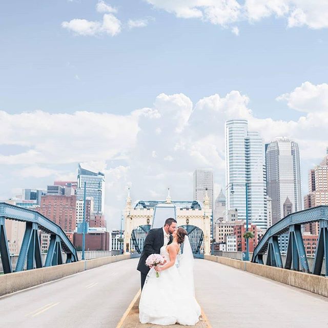 Steph &amp; Dan were fearless yesterday! From ducking under trees, jumping over puddles, and climbing a bridge in the middle of the street, they were up for anything to get the shot!

Congrats @stephfieldss!
.
.
.
.
.
.
.
.
.
.
#weddinginspo #burghbr