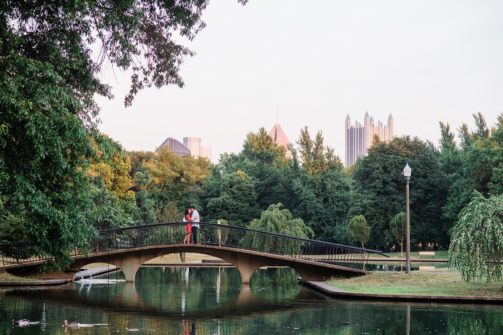 allegheny commons park engagement photos