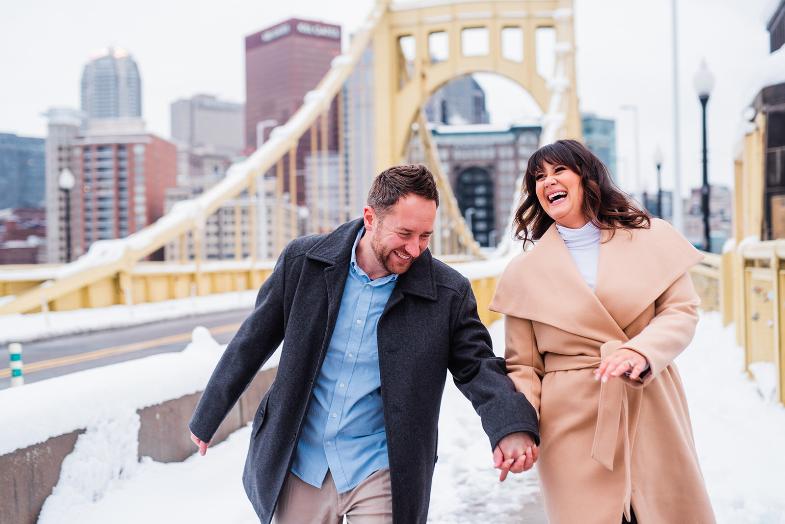winter pittsburgh engagement session