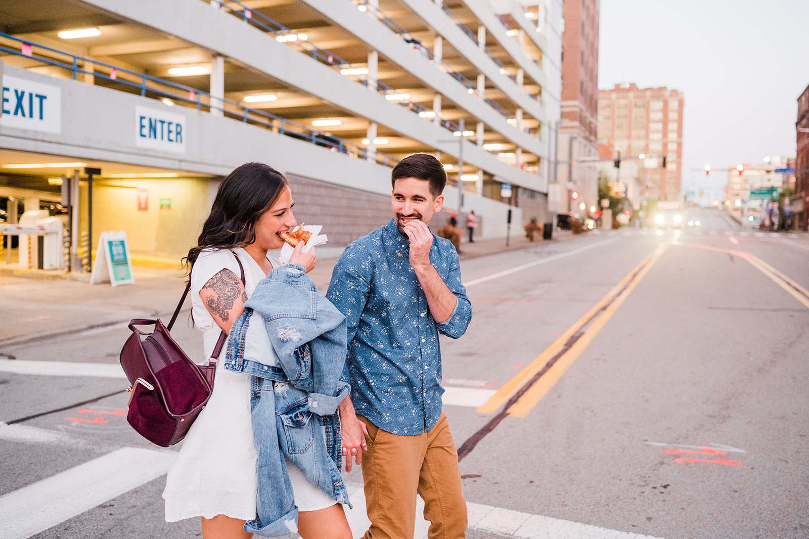 downtown pittsburgh engagement session