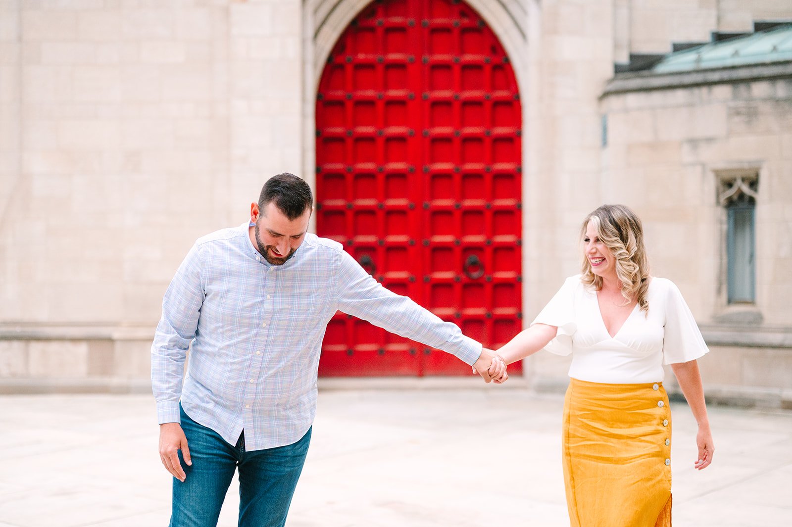 downtown pittsburgh engagement session