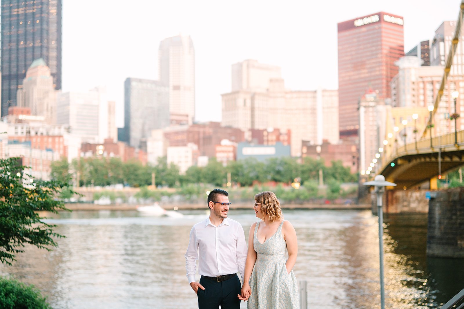 pittsburgh rainy wedding engagement photographer