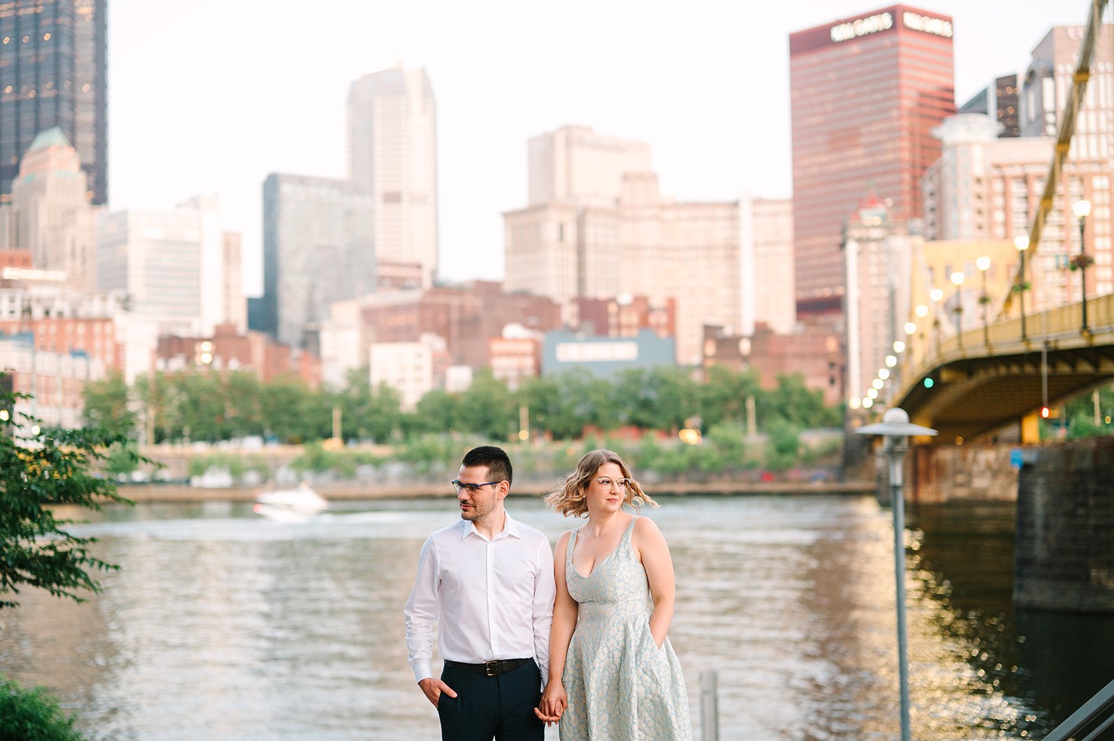 pittsburgh rainy wedding engagement photographer