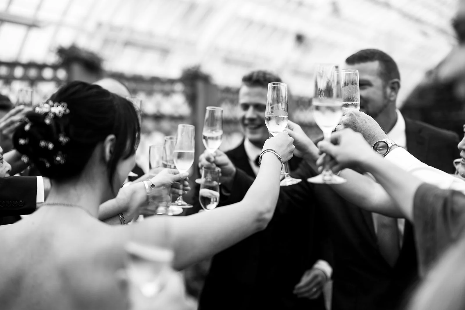champagne toast wedding