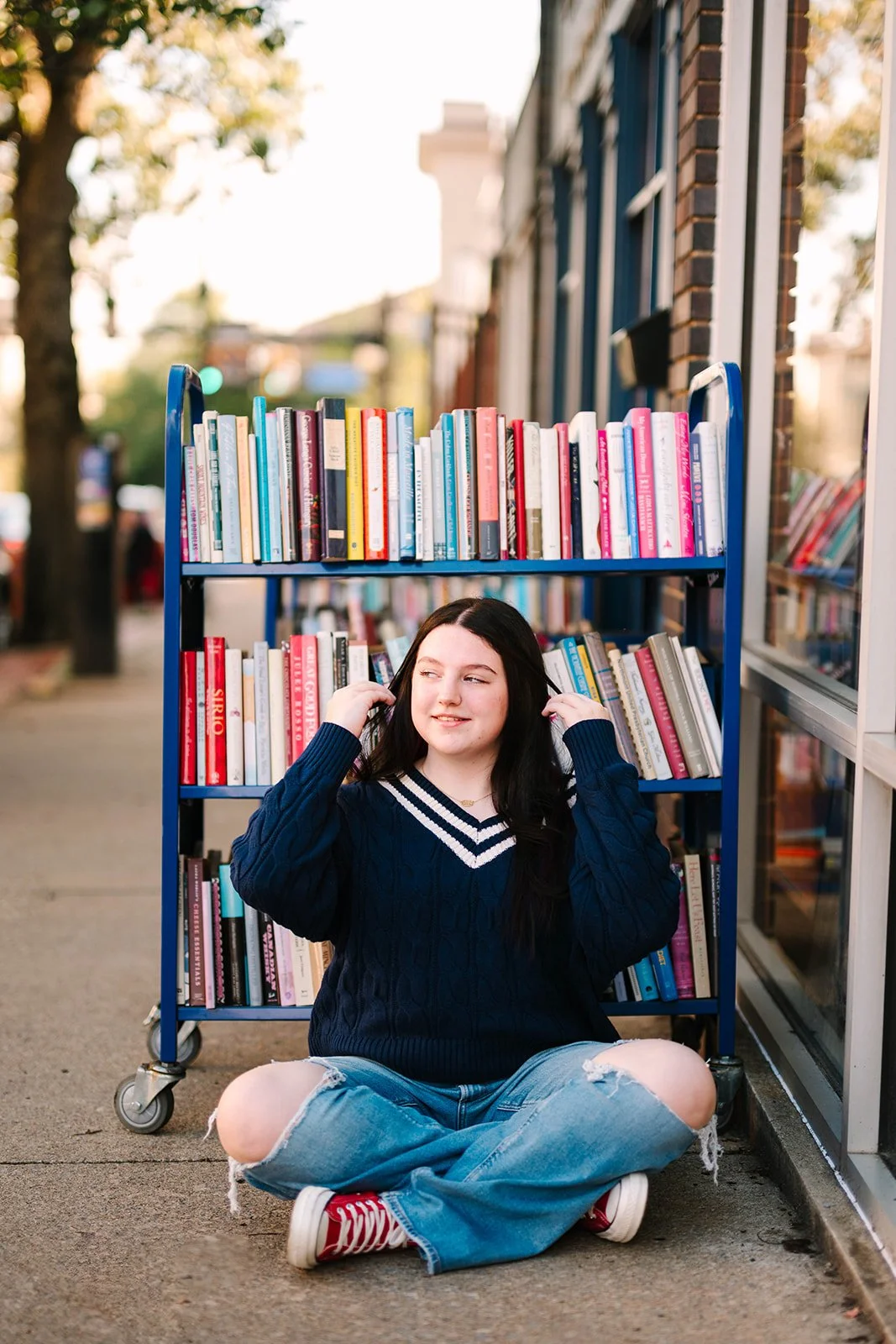 bookstore senior portraits pittsburgh